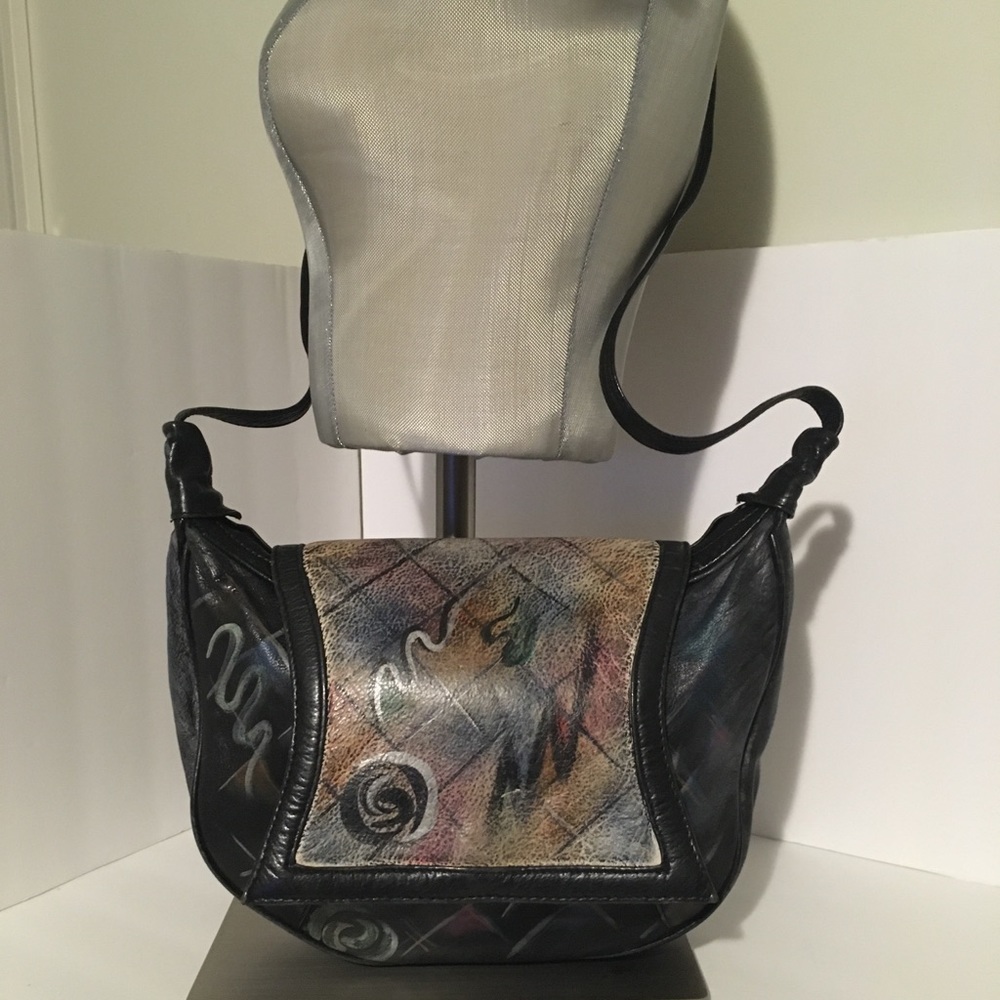 Vintage Botary artsy hand painted handbag